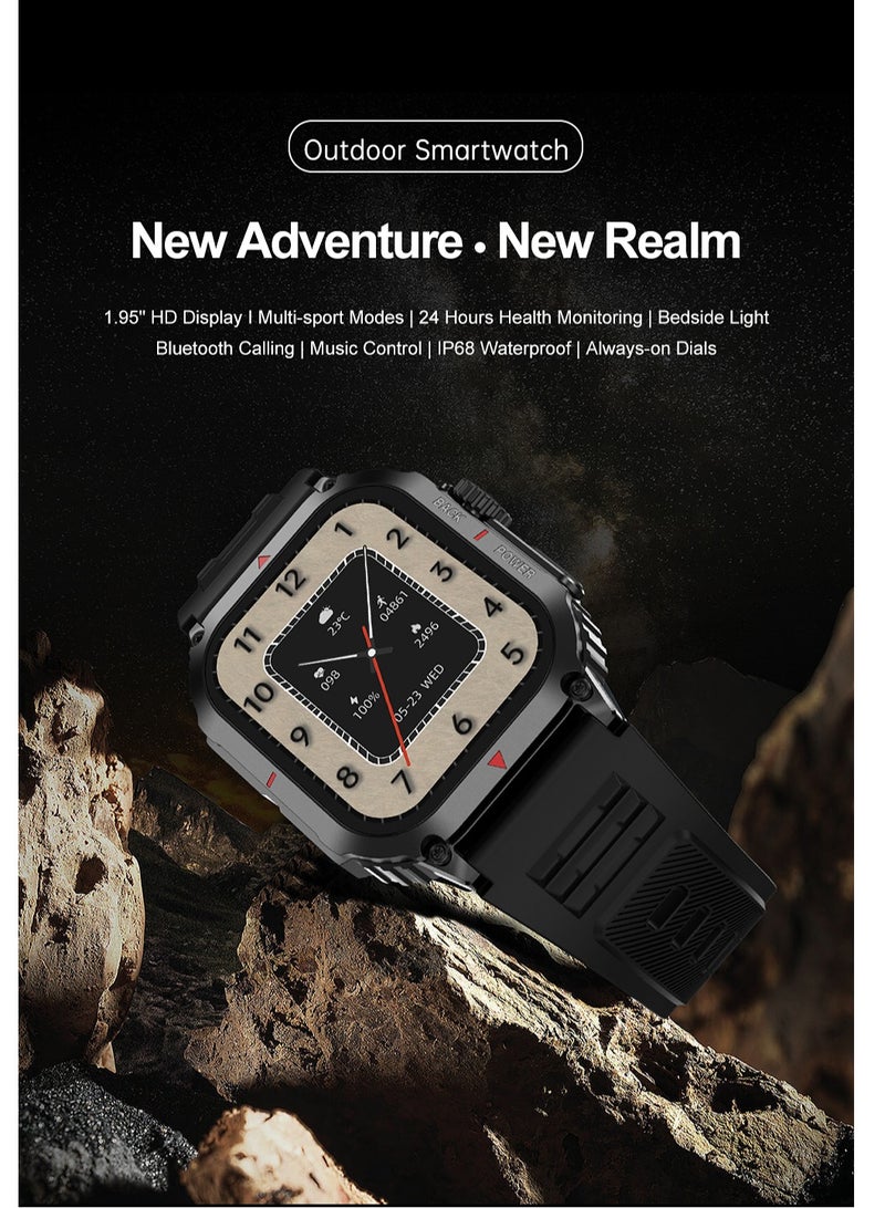 GULFLINK Smartwatch Always On Display DK66 1.95 inch Man NFC Outdoor Sport Men Smart Watch 2024 With Body Temperature Monitoring-Orange - Image 2