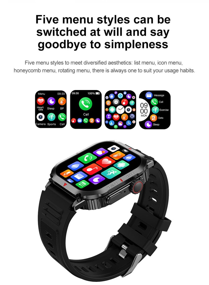 GULFLINK Smartwatch Always On Display DK66 1.95 inch Man NFC Outdoor Sport Men Smart Watch 2024 With Body Temperature Monitoring-Orange - Image 5