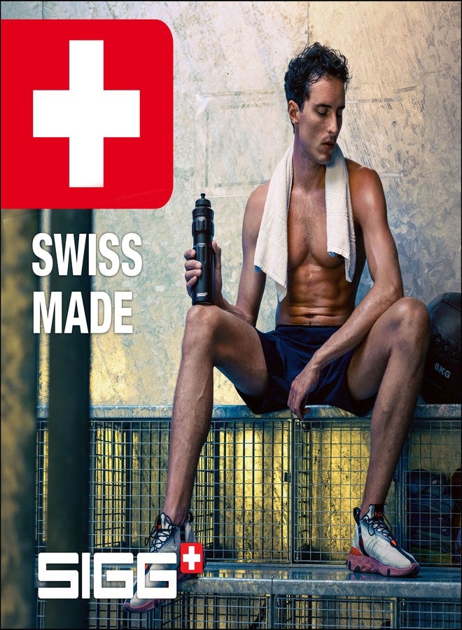 سيج - زجاجة مياه رياضية - لون أسود رياضي WMB - مزودة بغطاء رياضي ثلاثي المراحل - صنع في سويسرا - مانعة للتسرب - خفيفة الوزن - معدنية - خالية من مادة BPA - سعة 25 أونصة - Image 5