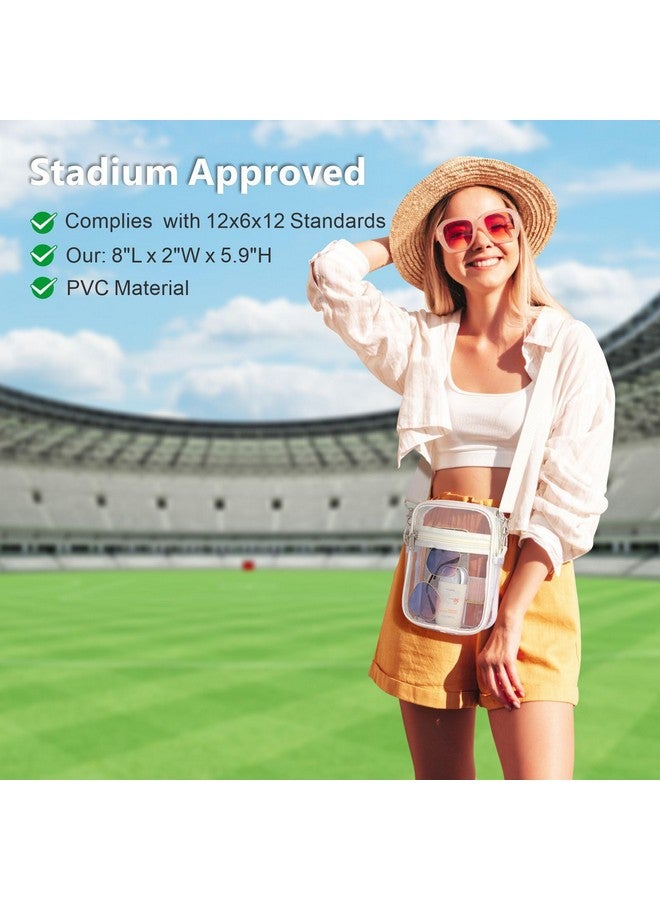 PACKISM Clear Purses for Women Stadium - Clear Bag Stadium Approved Crossbody Bag Adjustable Shoulder Strap for Concerts Sports Festivals Events Game Day, White - Image 3