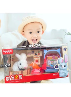 Generic Supermarket Gift Box Simulation Electric Dog Plush Pet Toy Calling Walking Teddy White Rabbit Children's Gift-Color:Electric Plush Garden Dog ]  - Image 2