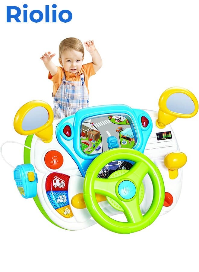 ريوليو لعبة عجلة القيادة للأطفال - تعلم تفاعلي، موسيقى وأضواء - لعبة تعليمية مثالية للأطفال من 1-3 سنوات - هدية مثالية لعيد الميلاد ورمضان - Image 1