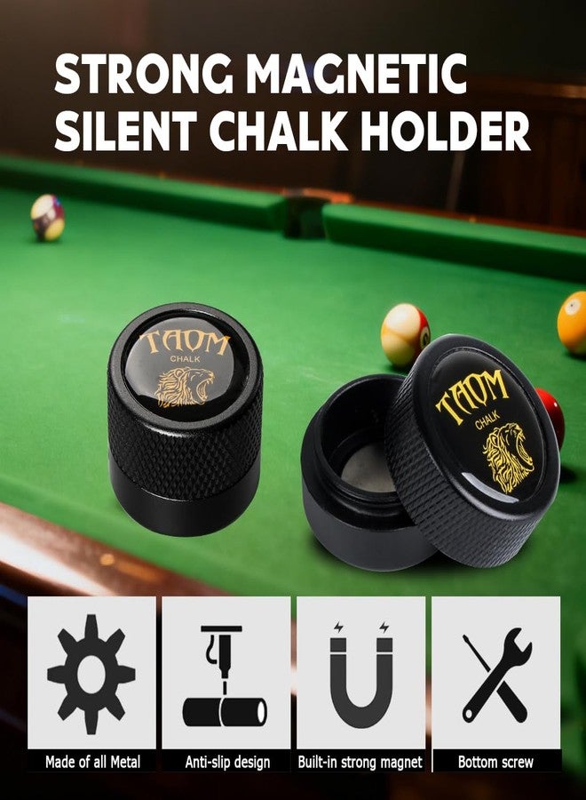 YEUEK TAOM Upgrade Pool Chalk Holder Round Shaped Practical Tool Billiards Accessories Magnetic Mini Chalk Tip Case Container Round Box Billiards,Cue Tip Tool Scuffer Shaper - Image 5