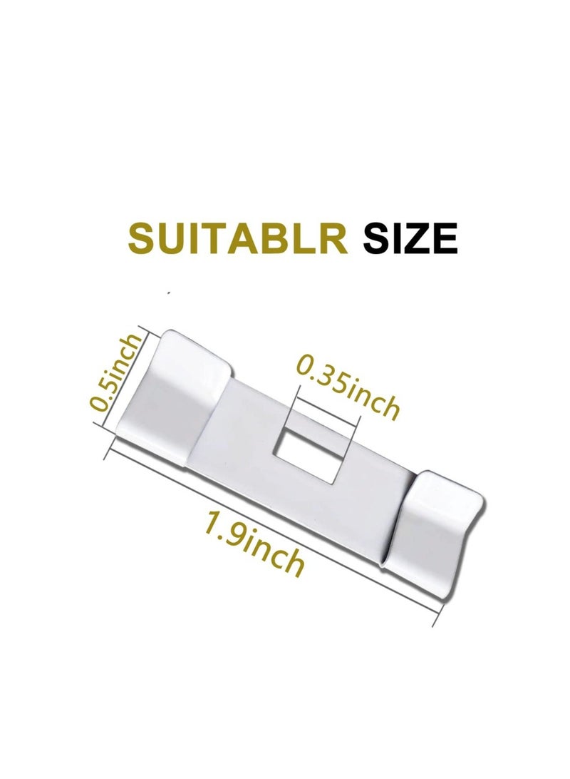 Metal Vertical Blind Repair Tabs, 12Pcs Vertical Blind Repair Vane Savers, Vertical Blind Repair Clips for Vertical Blinds Replacement Slats, White - Image 3