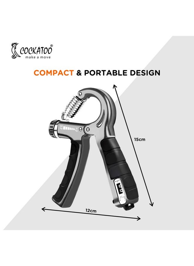 Cockatoo - Counter Hand Grip Strengthener|(5 Kg - 60 Kg) Adjustable Hand Grip| Hand Gripper For Men & Women| Digital Hand Grip Strengthener - Image 1