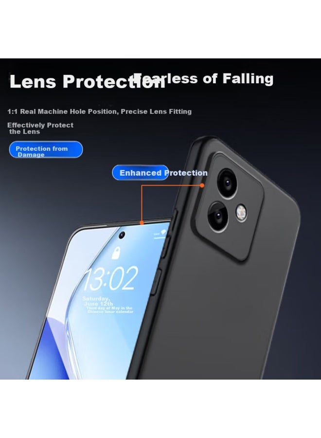 MAIKUQI Mccool Suitable For Honor X60 Gt Phone Case Full Coverage Matte Phone Case Anti-fall Soft Shell Protective Cover Shell - Matte Black - Image 2