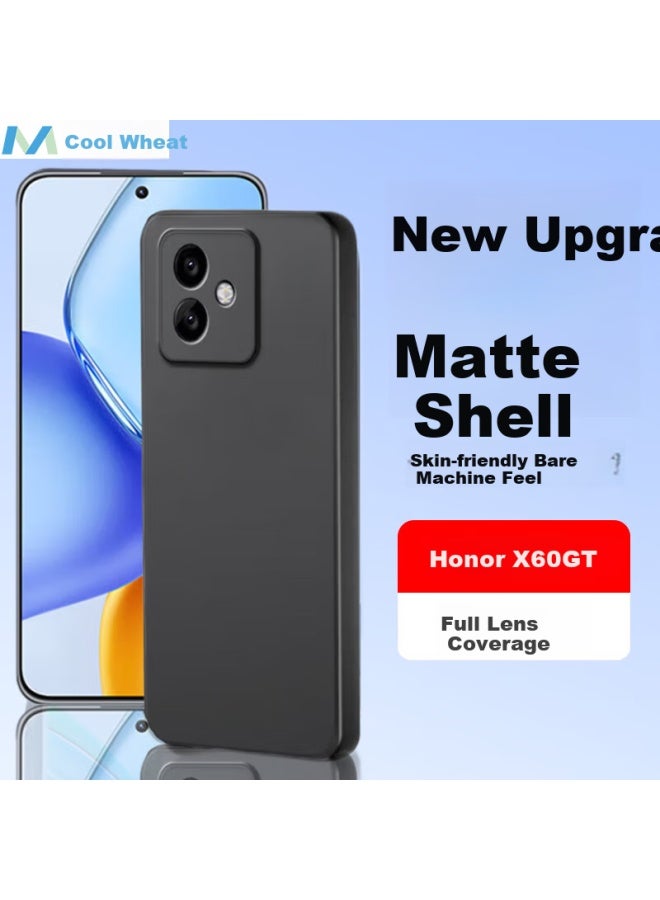 MAIKUQI Mccool Suitable For Honor X60 Gt Phone Case Full Coverage Matte Phone Case Anti-fall Soft Shell Protective Cover Shell - Matte Black - Image 1