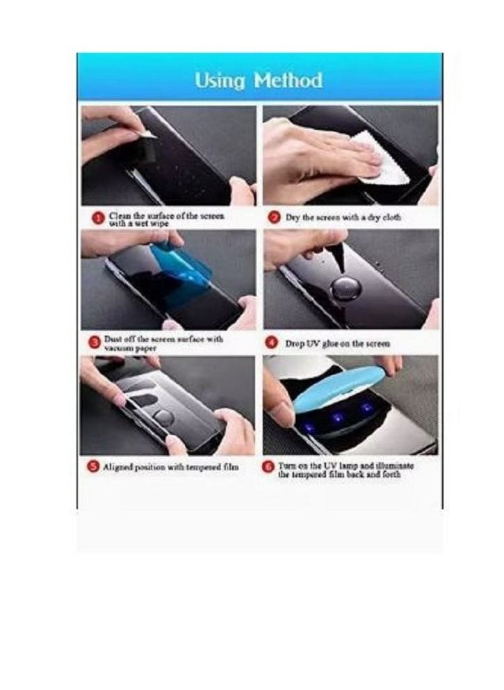 Generic - Curved Full Glue Nano Screen Protector With UV Light Dryer For Galaxy Note 10 Plus Clear Model Number : note 10+ - Image 1