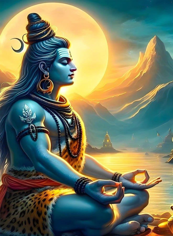 Roostaflag Lord Shiva Wall Poster for Meditation | Namam Sticker for Living Room and Pooja Room Decoration - Image 1