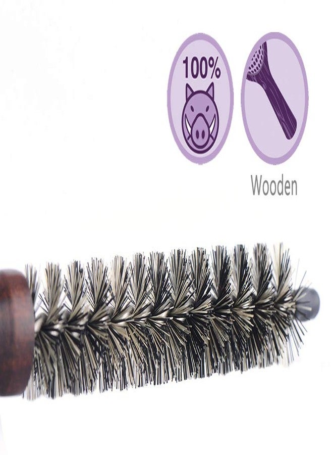 PERFEHAIR Small Round Hair Brush for Short Hair, Mini Boar Bristle Brush for Blow Drying - 0.7 Inch Diameter - Image 4