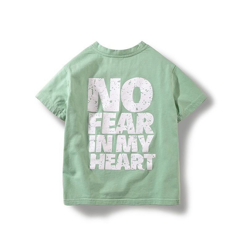 Pure Cotton Children'S Wear 2022 Boys' Short-Sleeved T-Shirt Pure Cotton Neutral Middle And Large Children'S Half-Sleeved Loose T-Shirt - Image 3