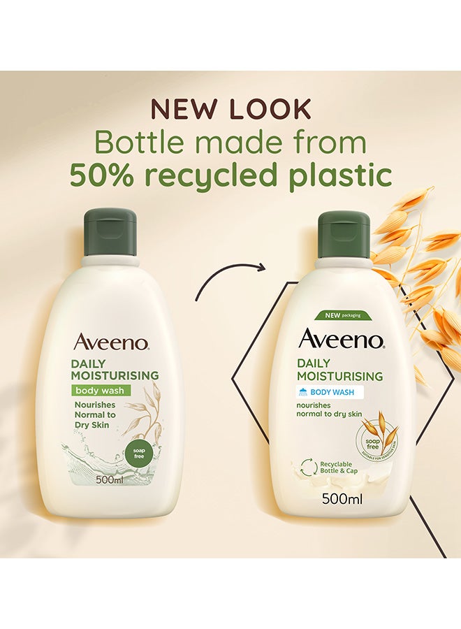 Aveeno Daily Moisturising Body Wash, With Soothing Oat, Suitable For Sensitive Skin, Gently Cleanses and Nourishes, Soap-Free, Lightly Scented, 500ml - Image 5