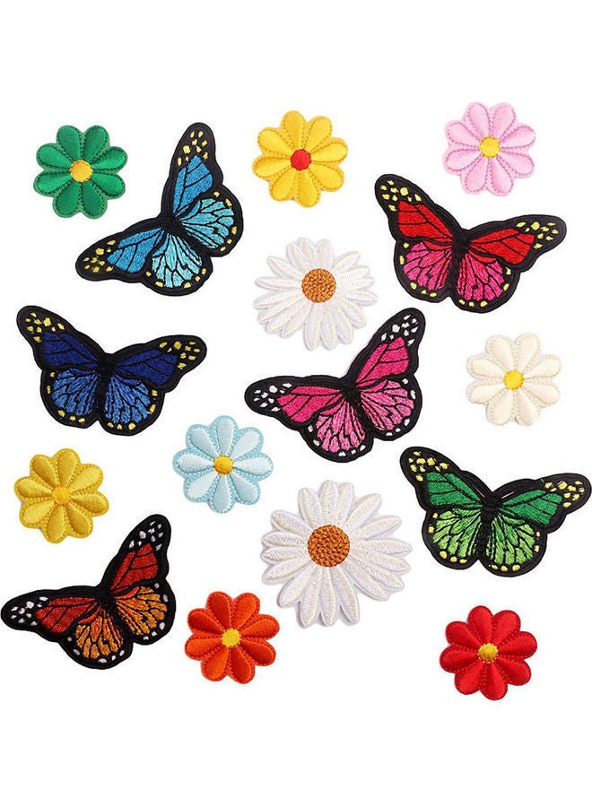 NIBEMINENT 39-Piece Iron Sew on Stickers Mixed Embroidery Cloth Decorative Accessories Embroider Badge Multicolour - Image 3