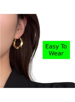 Soko Mesh 18K Hoop Earrings - Dazzling Oval Collection with Swarovski Elements - Elevate Everyday Style with Fashion-forward Women's Jewelry - Explore Elegant Designs, Perfect for Casual or Formal Wear  - Image 2