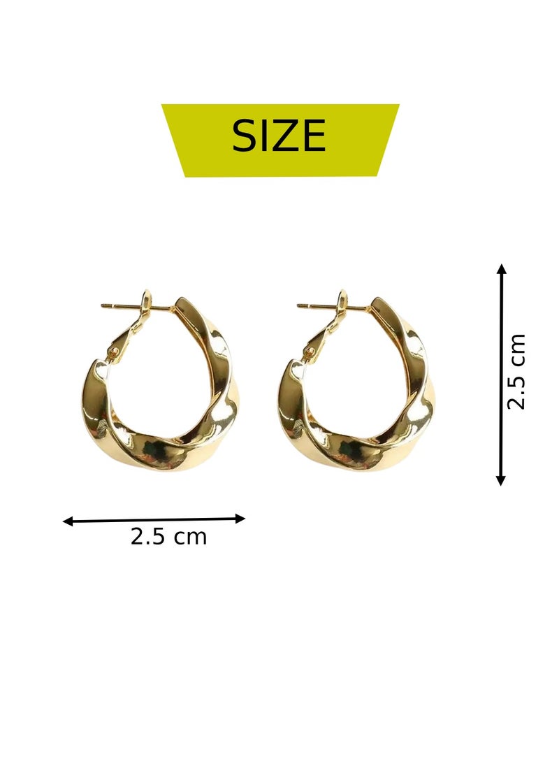 Soko Mesh 18K Hoop Earrings - Dazzling Oval Collection with Swarovski Elements - Elevate Everyday Style with Fashion-forward Women's Jewelry - Explore Elegant Designs, Perfect for Casual or Formal Wear  - Image 3