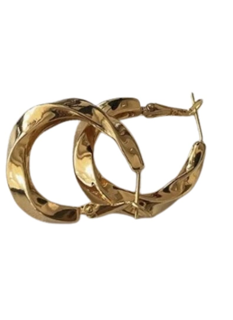 Soko Mesh 18K Hoop Earrings - Dazzling Oval Collection with Swarovski Elements - Elevate Everyday Style with Fashion-forward Women's Jewelry - Explore Elegant Designs, Perfect for Casual or Formal Wear  - Image 5