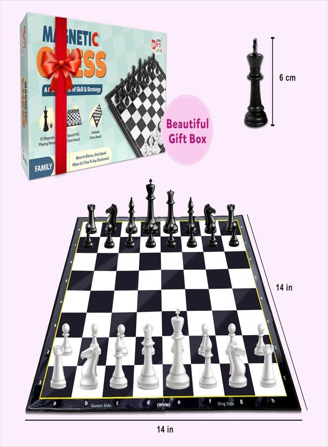 Little Berry Magnetic Chess Board Game Set for Kids & Adults | Educational & Foldable Chess Board (14" x 14") | Travel Board Game Toys | Perfect for Gifting | Strategy & Mind Game for Kids - Image 3