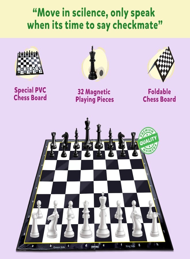Little Berry Magnetic Chess Board Game Set for Kids & Adults | Educational & Foldable Chess Board (14" x 14") | Travel Board Game Toys | Perfect for Gifting | Strategy & Mind Game for Kids - Image 2