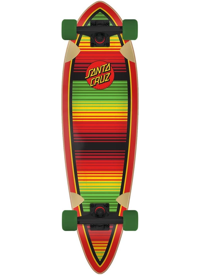 SANTA CRUZ Santa Cruz Serape Dot Pintail Cruzer Longboard Complete 33  - Image 1