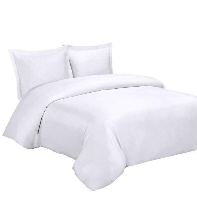 100 COOL DUVET COVERS VISCOSE MADE FROM BAMBOO DUVET COVER SET COMFORTER COVER DUVET COVER SET WITH CORNER TIES AND BUTTON CLOSER KINGCAL KING SIZE WHITE