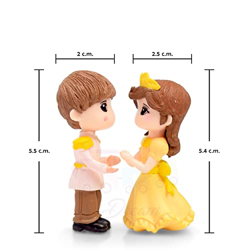 iDream Cute Couple Resin Showpiece Miniature – Romantic Love Figurine for Home Décor, Gift for Valentine, Anniversary, Birthday, Desk & Table Decoration (Yellow) - Image 2