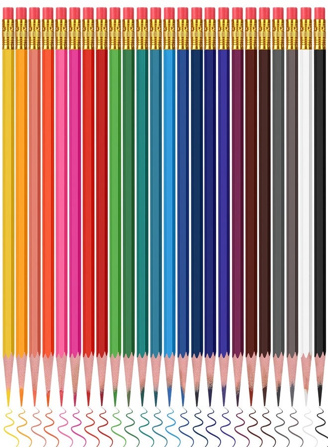 TecUnite 120 Pcs #2 HB Pencils with Eraser No 2 Unsharpened Wooden Hexagonal Pencils for Adults Gifts for School Exam art Learning Office Sketching (Mixed Colors) - Image 1