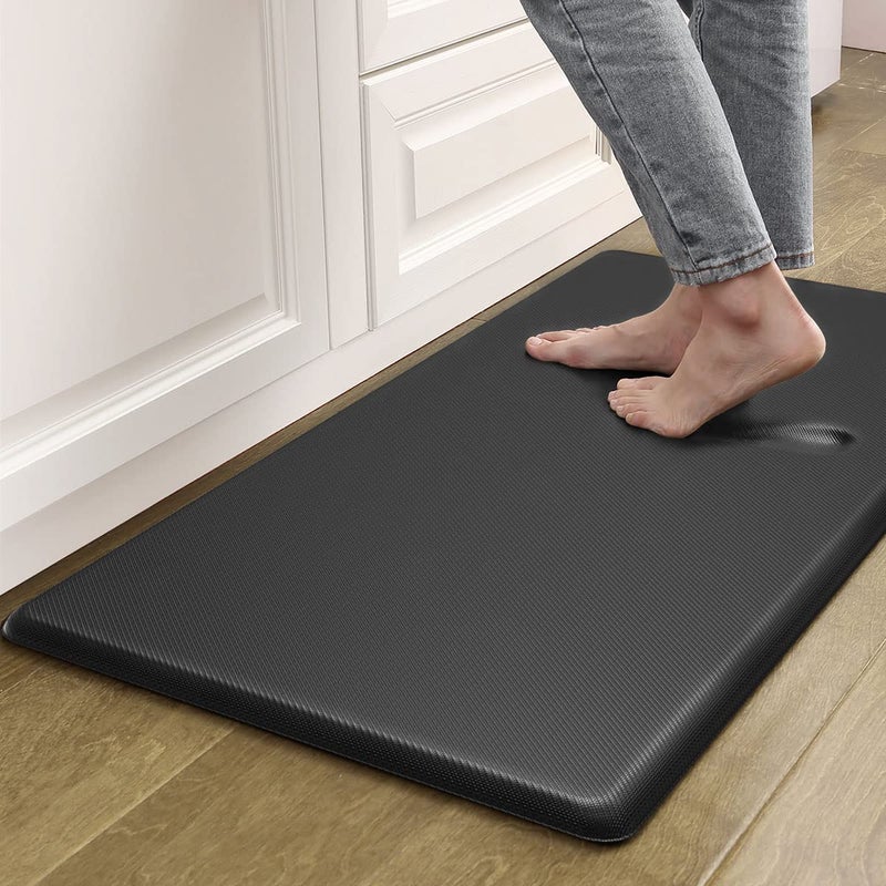 Artnice Kitchen Floor Mat Cushioned Anti Fatigue Waterproof NonSlip Standing Desk Mat 075 Heavy Duty Comfort Kitchen Rugs for Home Sink Office Hallway 20x39 Black