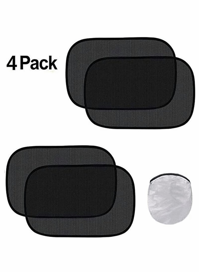 KASTWAVE Car Window Shade Cling Sunshade, Sun Glare and UV Rays Protector, Window Car Sun Shades, 4 Pcs - Image 1