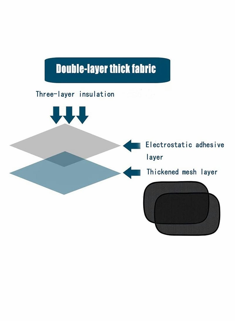 KASTWAVE Car Window Shade Cling Sunshade, Sun Glare and UV Rays Protector, Window Car Sun Shades, 4 Pcs - Image 2