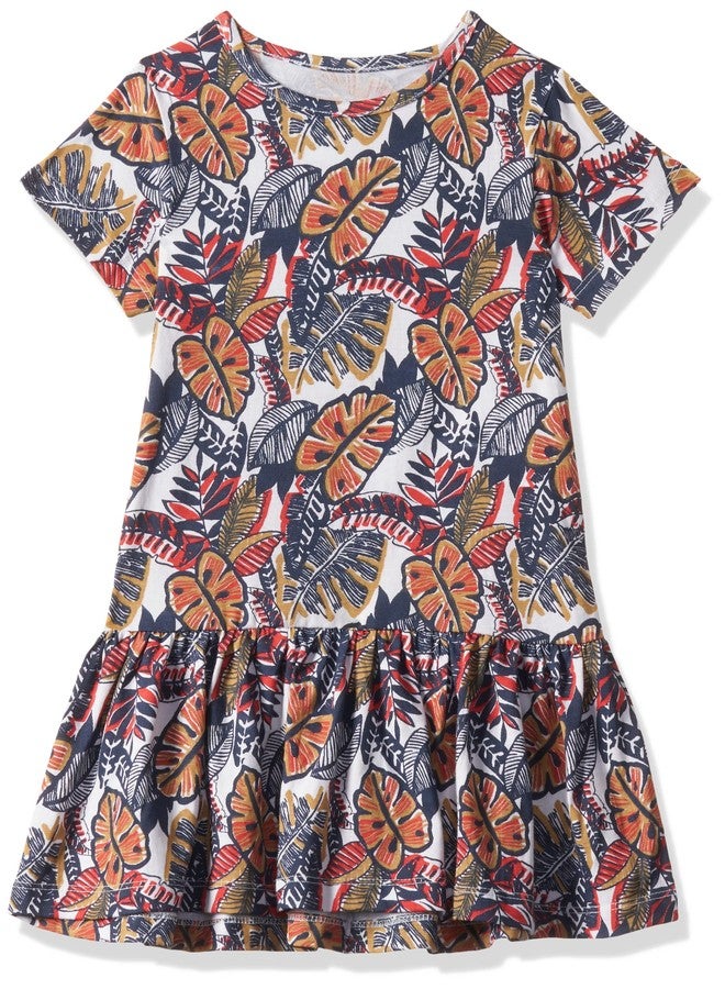 T2F Girls Cotton A-Line Knee-Length Casual Dress - Image 1