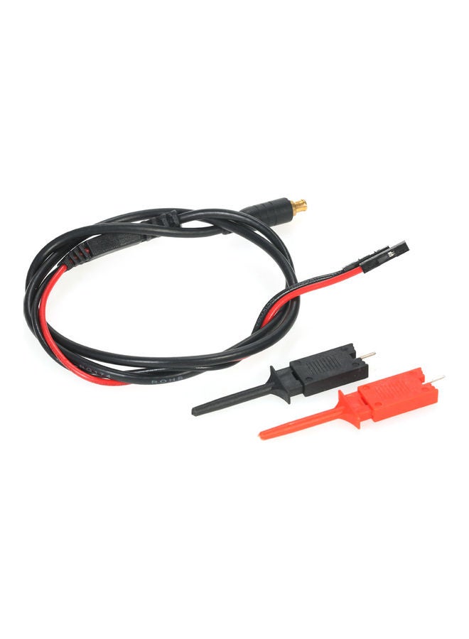 NIBEMINENT Digital Oscilloscope Probe MCX Replaceable Test Hook Probes Cable For Mini DSO Nano Quard Black/Red - Image 1