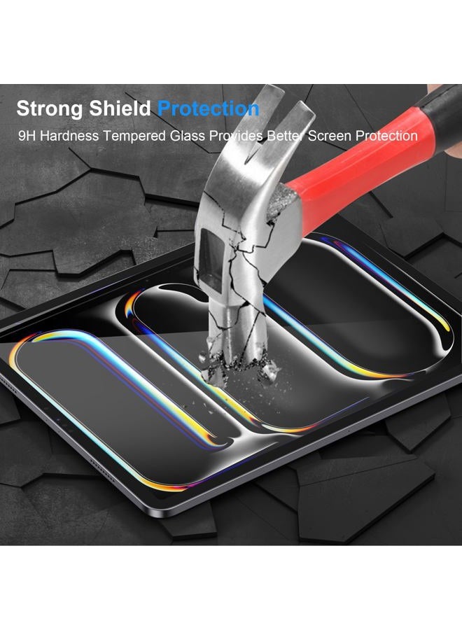 SIBEITU Screen Protector for iPad Pro 11 Inch 2024 Model M4, 2 Pack iPad Pro 5th Generation Tempered Glass Film, 9H Hardness HD Clear Compatible Face ID & Case Friendly for iPad Pro 11" 5th Gen - Image 3