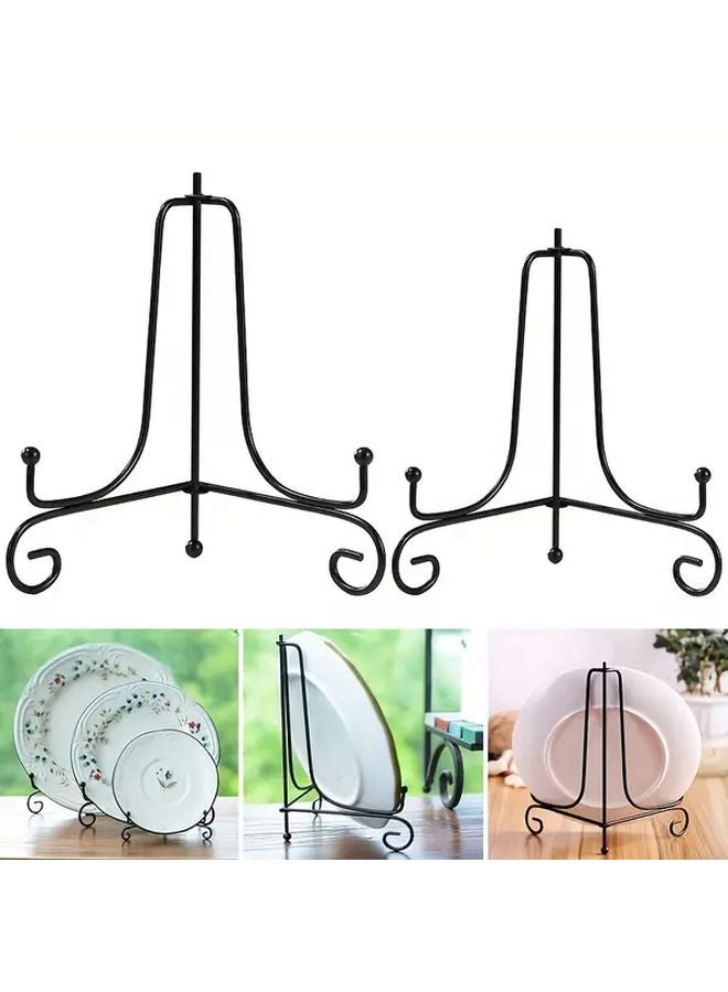 12 Inches Iron Art Album Photo Frame Memorial Plate Trophy Tea Tray Stand 1pc - Image 2