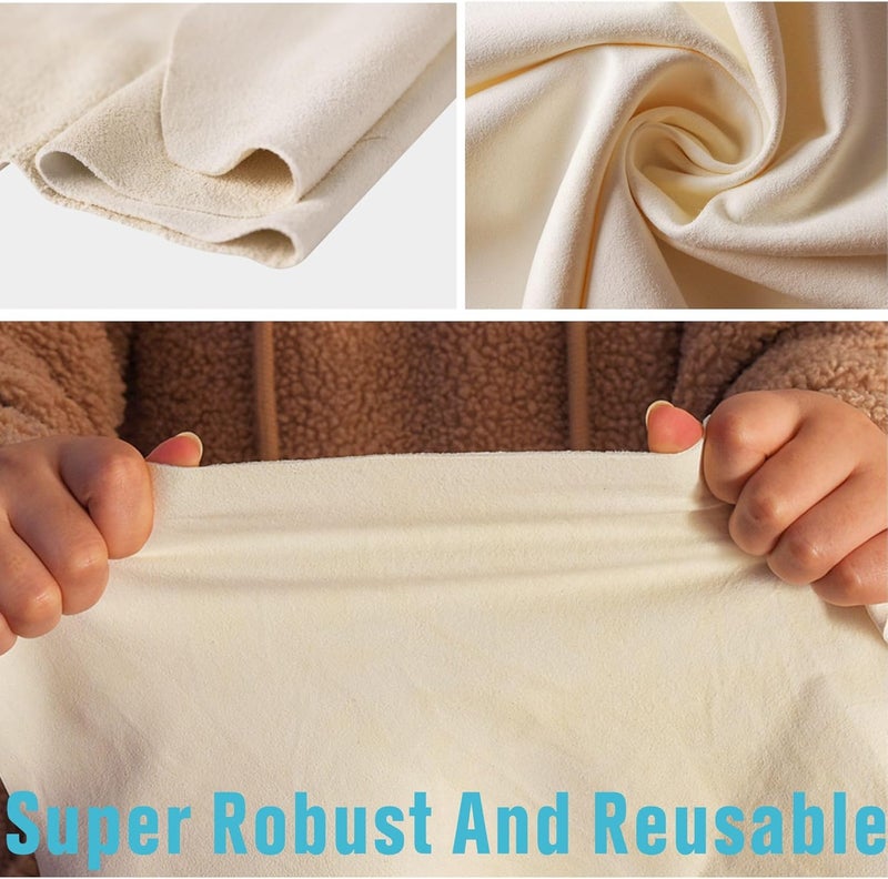 River Lake Chamois Cloth for Car Cleaning Accessories,Leather Chamois Cloth Natural Shammy Drying Towel Dryer for Car Wash Care,Super Absorbent,（3 Pack） - Image 3