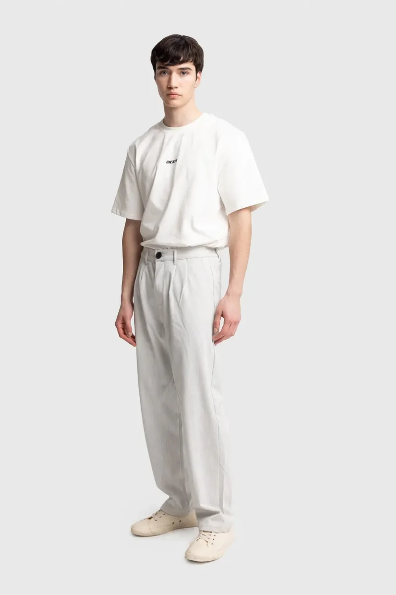 Giesto Light Grey GIESTO Pleated Straight Leg Pants for Men | Best Price UAE