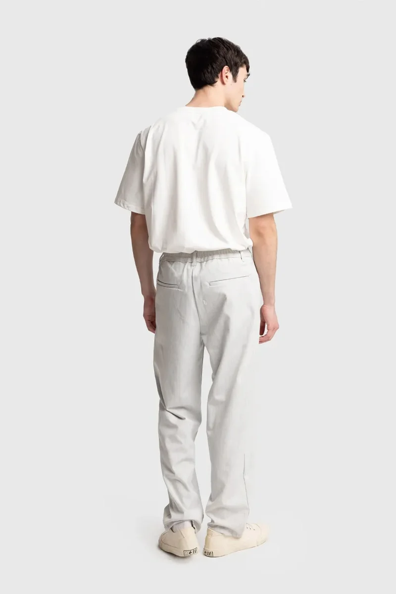 Giesto Light Grey GIESTO Pleated Straight Leg Pants for Men | Best Price UAE