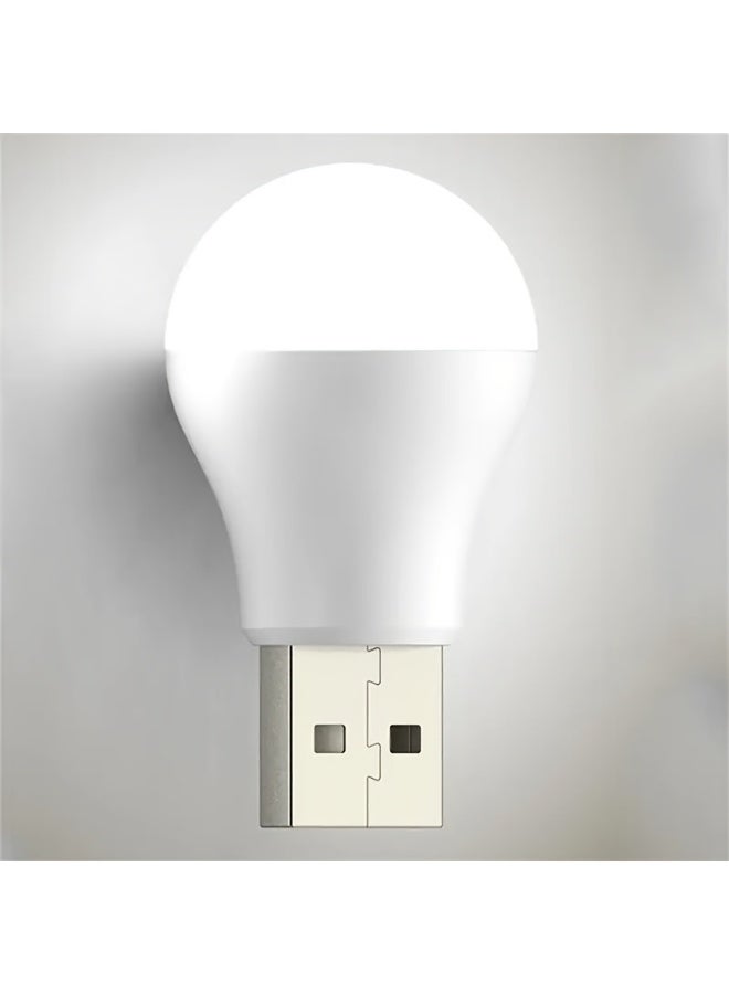 8 قطع (4 دافئ + 4 أبيض) ضوء ليلي صغير ناعم متوهج بمنفذ USB - مصباح قراءة LED للعناية بالعين بتصميم محمول للغاية، متوافق مع الكمبيوتر والطاقة المحمولة، ضوء LED صغير للسيارة وغرفة النوم والحضانة وغرفة المعيشة والحمام - Image 3