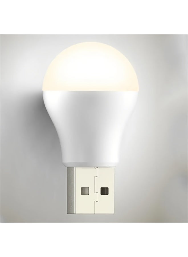 8 قطع (4 دافئ + 4 أبيض) ضوء ليلي صغير ناعم متوهج بمنفذ USB - مصباح قراءة LED للعناية بالعين بتصميم محمول للغاية، متوافق مع الكمبيوتر والطاقة المحمولة، ضوء LED صغير للسيارة وغرفة النوم والحضانة وغرفة المعيشة والحمام - Image 4