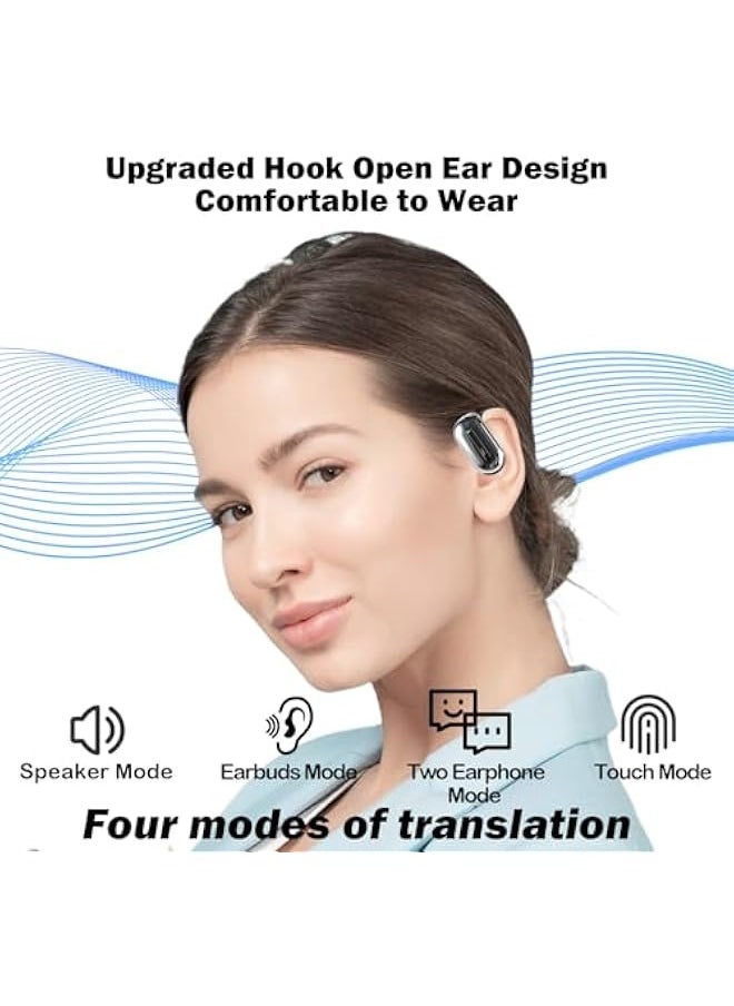 Topleo - Ai Translation Earbuds,Real-time Two-Way Translation,3 in 1 Function Ear Buds 144 Language Translator Earbuds for Traveling Abroad,Language Translation Headset,Black - Image 1