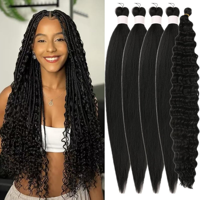 Leticia Black Bohemian Braiding Hair Bohemian Braids Hair 26 Inch For Bohemian Braids Synthetic Bohemian Braiding Hair - Image 1