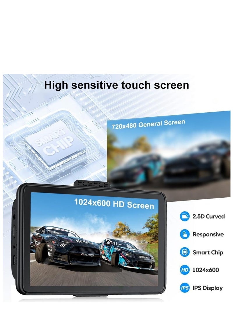 Generic - Portable Car Stereo with Wireless Carplay Android Auto Airplay MirrorCast Bluetooth Handsfree AUX/FM Transmitter HD IPS Touchscreen with Carplay Screen Compatible with All Car Models - Image 1