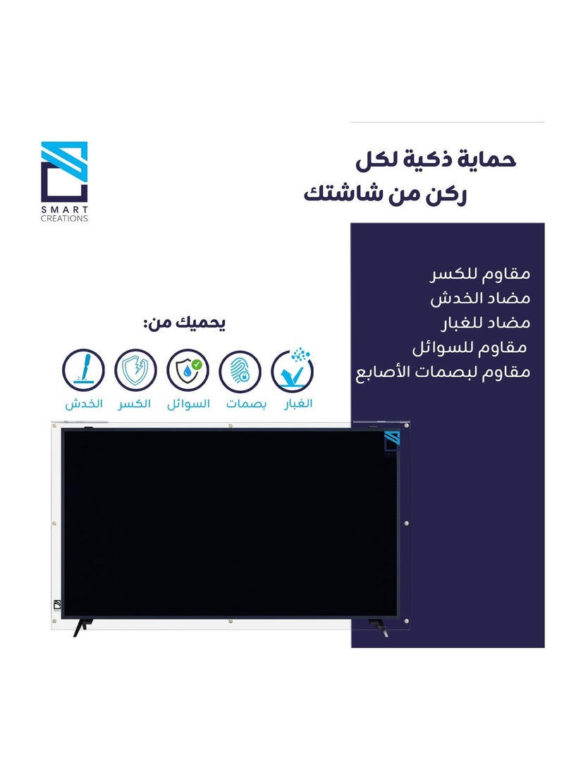 SMART CREATIONS 65-Inch Acrylic TV Screen Protector, 3mm Shatter Resistant Shield - Image 3