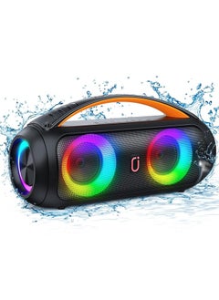 جيكس D16 مكبرات صوت بلوتوث محمولة 40 وات مكبر صوت بلوتوث كبير Boombox مكبر صوت بصوت عالٍ مع مكبر صوت لاسلكي خارجي عميق مع أضواء ديسكو للحفلات بلوتوث 5.3 Ip65 مقاوم للماء Tws  - Image 1