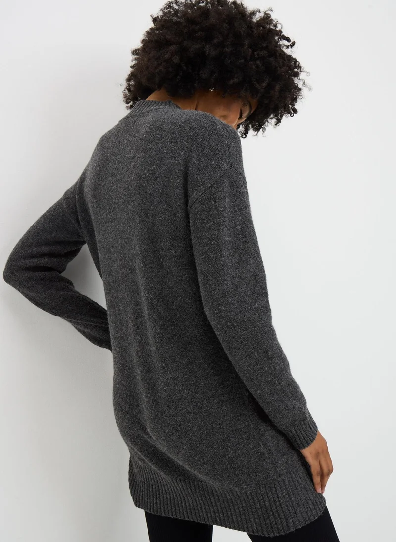 Matalan Charcoal Star Tunic Knitted Dress
