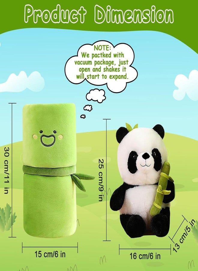 Babique Panda Bamboo Tube Pillow Stuffed Animals Plush Toy, Plushies Doll Gifts for Boys Girls - Image 3
