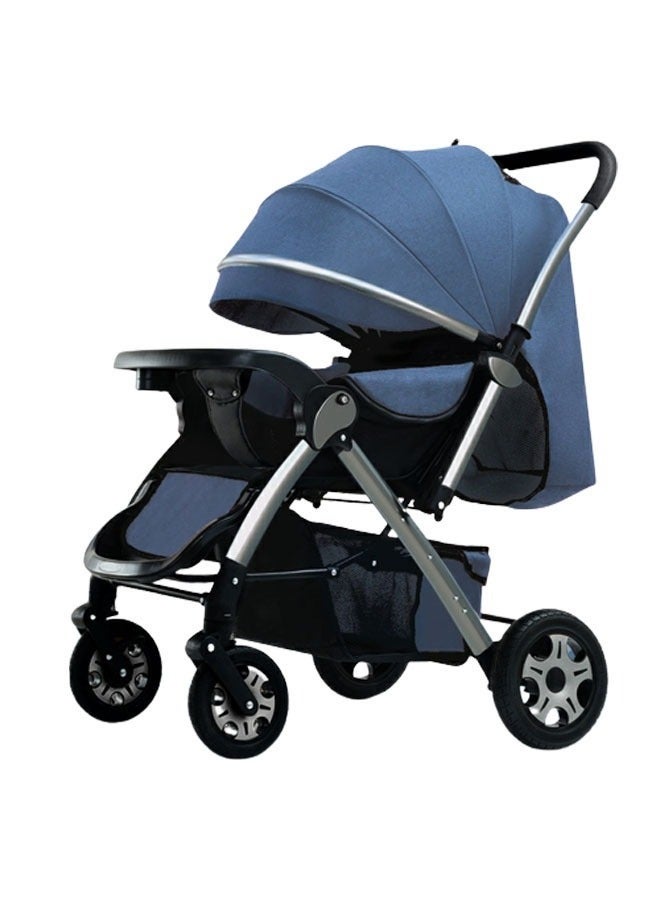 NKX Deluxe Foldable Baby Stroller - Portable Multifunctional Travel Pram for Newborns and Infants with Four-Wheel Suspension - Image 1