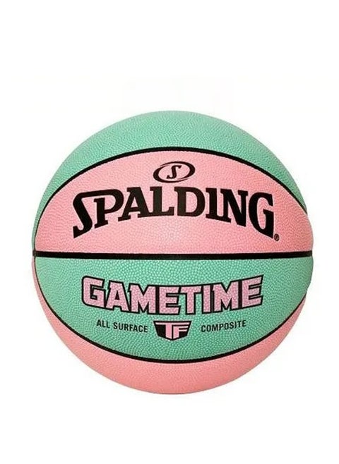 Splding Tf Gametime Pnk Teal Comp Basketball Sz6