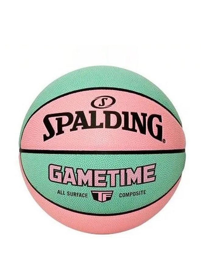 SPALDING - Splding Tf Gametime Pnk Teal Comp Basketball Sz6 - Image 1