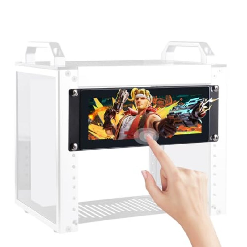 7.84 inch 1280 x 400 Capacitieve Touchscreen LCD Display 2U Rack Mount Monitor for DeskPi RackMate T0/T1/T2 Serverkast - Image 1