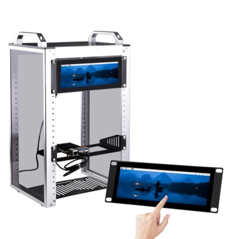 7.84 inch 1280 x 400 Capacitieve Touchscreen LCD Display 2U Rack Mount Monitor for DeskPi RackMate T0/T1/T2 Serverkast - Image 5